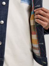 REGULAR FIT LEE + PAUL SMITH COLLECTION MEN'S DENIM JACKET DARK INDIGO