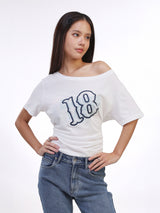 OVERSIZE FIT WOMEN'S SHORT SLEEVE T-SHIRT WHITE