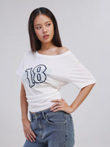 OVERSIZE FIT WOMEN'S SHORT SLEEVE T-SHIRT WHITE
