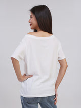OVERSIZE FIT WOMEN'S SHORT SLEEVE T-SHIRT WHITE