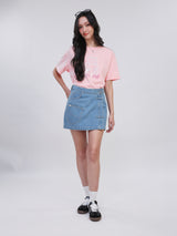 กระโปรงผู้หญิง คอลเลคชั่น ON THE GO สียีนส์อ่อน