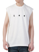 เสื้อยืดแขนกุดผู้ชาย คอลเลคชั่น LEE SORT COMFORT FIT สีขาว