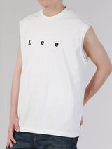 เสื้อยืดแขนกุดผู้ชาย คอลเลคชั่น LEE SORT COMFORT FIT สีขาว