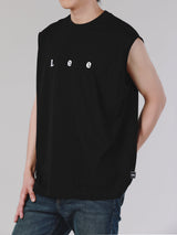 เสื้อยืดแขนกุดผู้ชาย คอลเลคชั่น LEE SORT COMFORT FIT สีดำ