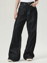 COMFORT FIT LEE PINK COLLECTION MID RISE WOMEN'S JEANS DARK INDIGO