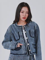 เสื้อแจ็คเก็ตผู้หญิง คอลเลคชั่น LEE PINK ทรงตรง สียีนส์กลาง