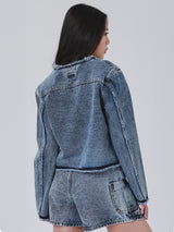 เสื้อแจ็คเก็ตผู้หญิง คอลเลคชั่น LEE PINK ทรงตรง สียีนส์กลาง