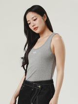 เสื้อกล้ามผู้หญิง ทรงตรง สีเทา