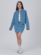 REGULAR FIT LEE PINK COLLECTION WOMEN'S DENIM JACKET LIGHT INDIGO
