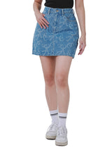 LEE PINK COLLECTION WOMEN'S DENIM SKIRT LIGHT INDIGO