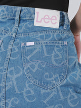 LEE PINK COLLECTION WOMEN'S DENIM SKIRT LIGHT INDIGO