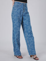 BEGGY JEANS FIT LEE PINK COLLECTION HIGH RISE RELAXED WOMEN'S JEANS LIGHT INDIGO