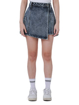 กระโปรงกางเกงขาสั้นผู้หญิง สียีนส์กลาง