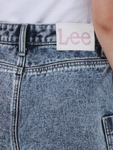 กระโปรงกางเกงขาสั้นผู้หญิง สียีนส์กลาง