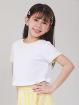 SLIM FIT LITTLE PINK COLLECTION GIRL'S TEE SHORT SLEEVE WHITE