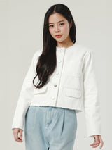 REGULAR FIT LEE PINK COLLECTION WOMEN'S JACKET WHITE