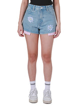 กางเกงขาสั้นผู้หญิง คอลเลคชั่น LEE PINK สียีนส์อ่อน