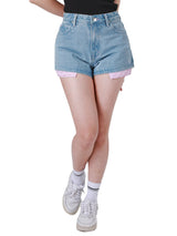 กางเกงขาสั้นผู้หญิง คอลเลคชั่น LEE PINK สียีนส์อ่อน