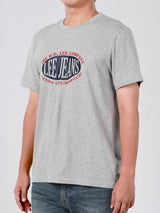 เสื้อยืดแขนสั้นผู้ชาย ทรงตรง สีเทา