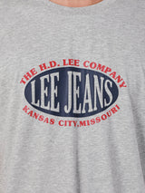 เสื้อยืดแขนสั้นผู้ชาย ทรงตรง สีเทา