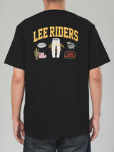 เสื้อยืดแขนสั้นผู้ชาย คอลเลคชั่น LEE RIDERS COMFORT FIT สีดำ