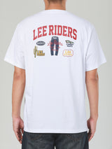เสื้อยืดแขนสั้นผู้ชาย คอลเลคชั่น LEE RIDERS COMFORT FIT สีขาว