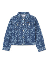 เสื้อแจ็คเก็ตเด็กผู้หญิง คอลเลคชั่น LITTLE PINK ทรงตรง สียีนส์อ่อน