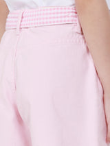 กางเกงขาสั้นเด็กผู้หญิง คอลเลคชั่น LEE FRESH ทรงตรง สีชมพู