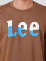 REGULAR FIT MEN'S SHORT SLEEVE T-SHIRT BROWN