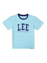 เสื้อยืดแขนสั้นเด็กผู้ชาย คอลเลคชั่น LEE SPORTY ทรงตรง สีเขียว