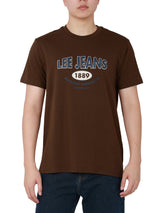 REGULAR FIT MEN'S SHORT SLEEVE T-SHIRT BROWN