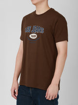 REGULAR FIT MEN'S SHORT SLEEVE T-SHIRT BROWN