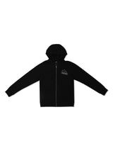 REGULAR FIT MEN'S ZIP UP HOODIE BLACK