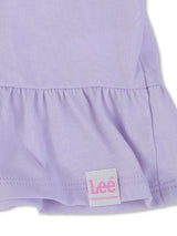 เสื้อยืดแขนสั้นเด็กผู้หญิง คอลเลคชั่น LITTLE PINK ทรงตรง สีม่วง