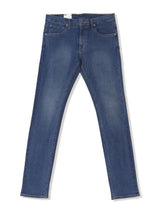 กางเกงยีนส์ผู้ชาย RAMONE FIT เอวต่ำ ทรงเข้ารูป สียีนส์กลาง