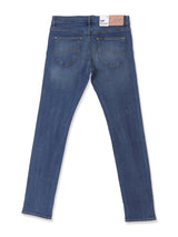 กางเกงยีนส์ผู้ชาย RAMONE FIT เอวต่ำ ทรงเข้ารูป สียีนส์กลาง