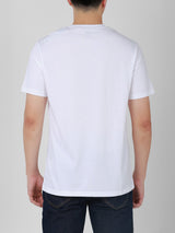 เสื้อยืดแขนสั้นผู้ชาย ทรงตรง สีขาว