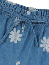 กางเกงขาสั้นเด็กผู้หญิง คอลเลคชั่น LITTLE PINK ทรงตรง สียีนส์อ่อน