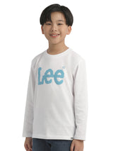 เสื้อยืดแขนยาวเด็กผู้ชาย / เด็กผู้หญิง ทรงตรง สีขาว