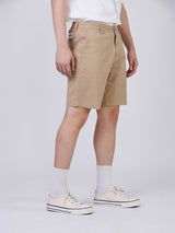 กางเกงขาสั้นผู้ชาย คอลเลคชั่น LEE X AKID FROM YESTERDAY RELAXED FIT เอวกลาง ทรงกระบอกใหญ่ สีเบจ