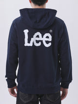 เสื้อฮู้ดดี้มีซิปผู้ชาย ทรงตรง สีกรมท่า