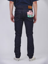 LUKE FIT LEE X AKID FROM YESTERDAY COLLECTION LOW RISE SLIM MEN'S JEANS DARK INDIGO