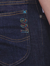 LUKE FIT LEE X AKID FROM YESTERDAY COLLECTION LOW RISE SLIM MEN'S JEANS DARK INDIGO