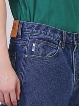 BAGGY FIT LEE X AKID FROM YESTERDAY COLLECTION HIGH RISE RELAXED MEN'S JEANS MID INDIGO