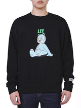 เสื้อสเวตเชิ้ตผู้ชาย คอลเลคชั่น LEE X AKID FROM YESTERDAY LOOSE FIT สีดำ
