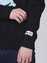 เสื้อสเวตเชิ้ตผู้ชาย คอลเลคชั่น LEE X AKID FROM YESTERDAY LOOSE FIT สีดำ