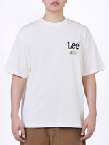 เสื้อยืดแขนสั้นผู้ชาย คอลเลคชั่น LEE X AKID FROM YESTERDAY LOOSE FIT สีครีม