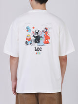 เสื้อยืดแขนสั้นผู้ชาย คอลเลคชั่น LEE X AKID FROM YESTERDAY LOOSE FIT สีครีม