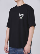 เสื้อยืดแขนสั้นผู้ชาย คอลเลคชั่น LEE X AKID FROM YESTERDAY LOOSE FIT สีดำ