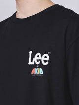 เสื้อยืดแขนสั้นผู้ชาย คอลเลคชั่น LEE X AKID FROM YESTERDAY LOOSE FIT สีดำ